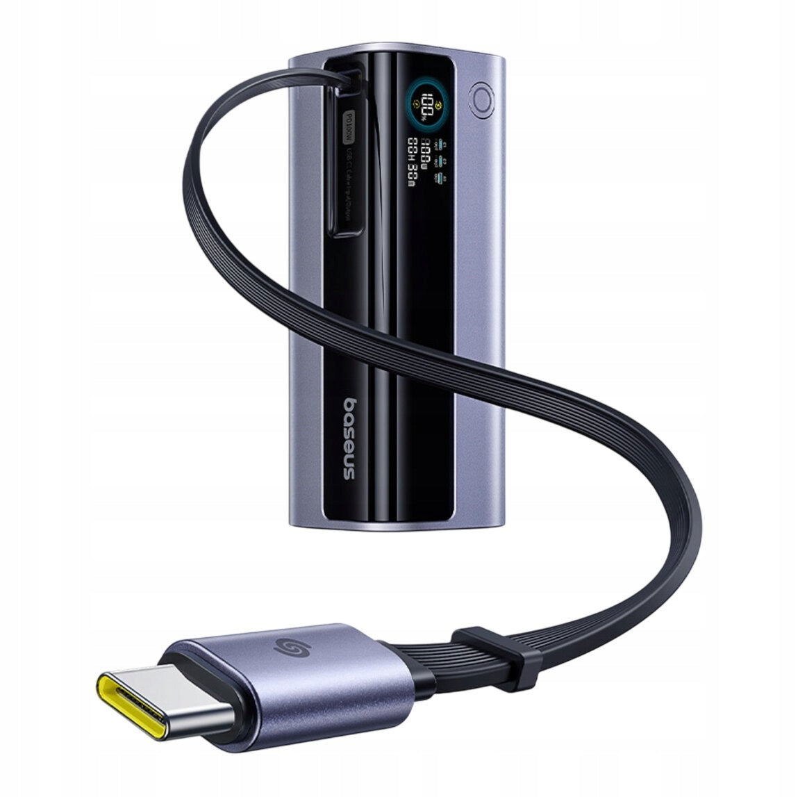 Powerful Powerbank BASEUS EnerGeek GR11 10000 mAh 100W with coiled USBC cable