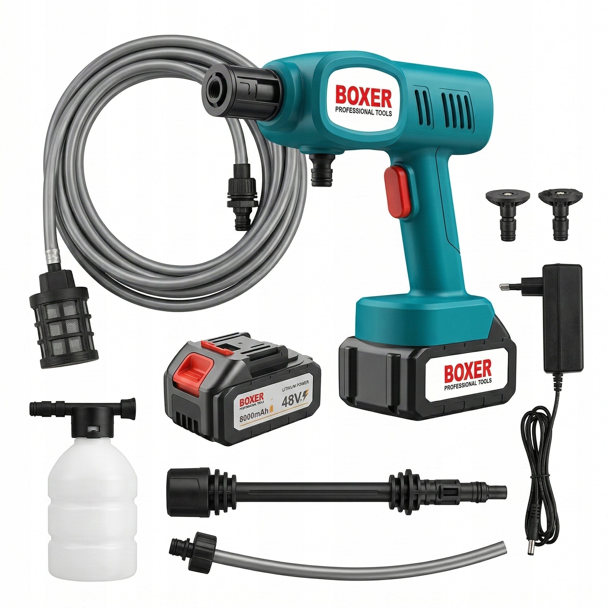 Powerful Pressure Washer Wireless 36V 60 Bar 2x Batteries 4000Mah Set Operating pressure 80 bar