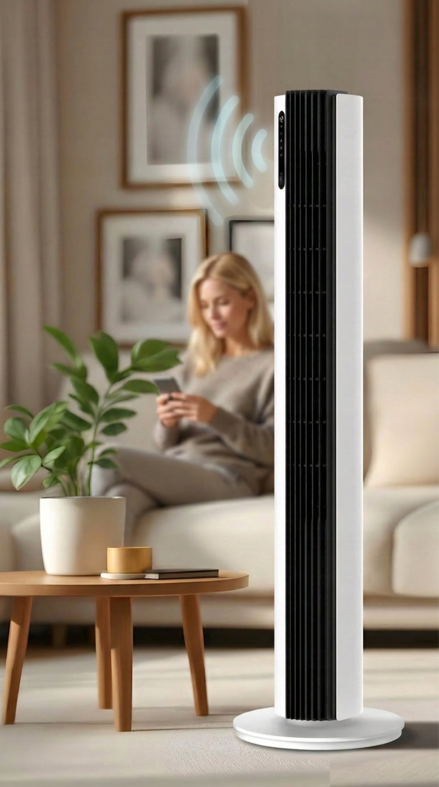 Powerful Quiet WIFI Column Fan 12 Levels Pure Plasma Ionization XXL Packaging status original