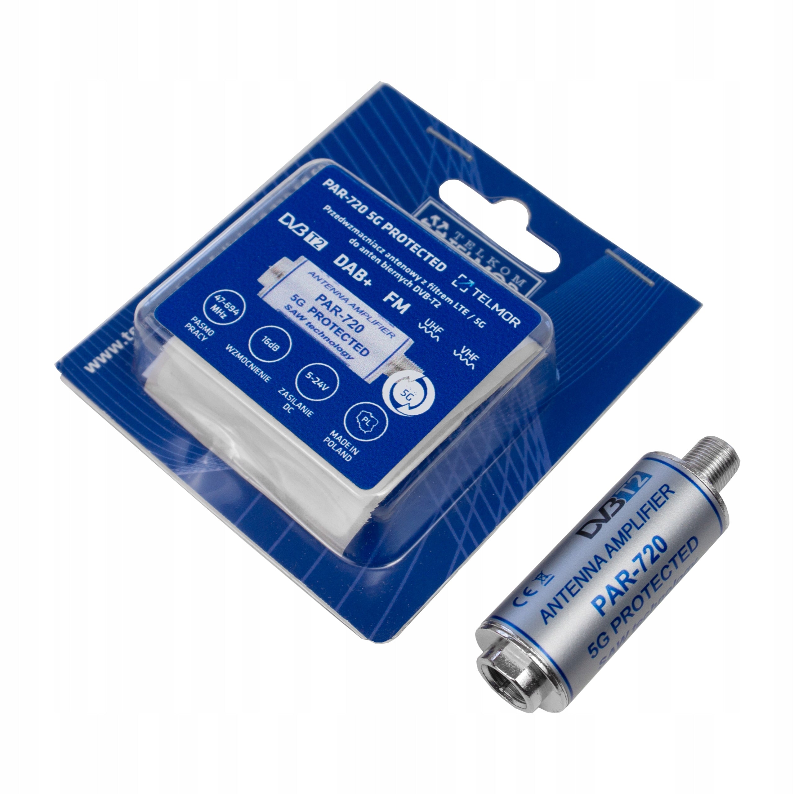 Powerful Telmor ANtenna Amplifier PAR-720 DVB-T2 Effective SAW LTE 5G Filter Packaging status original