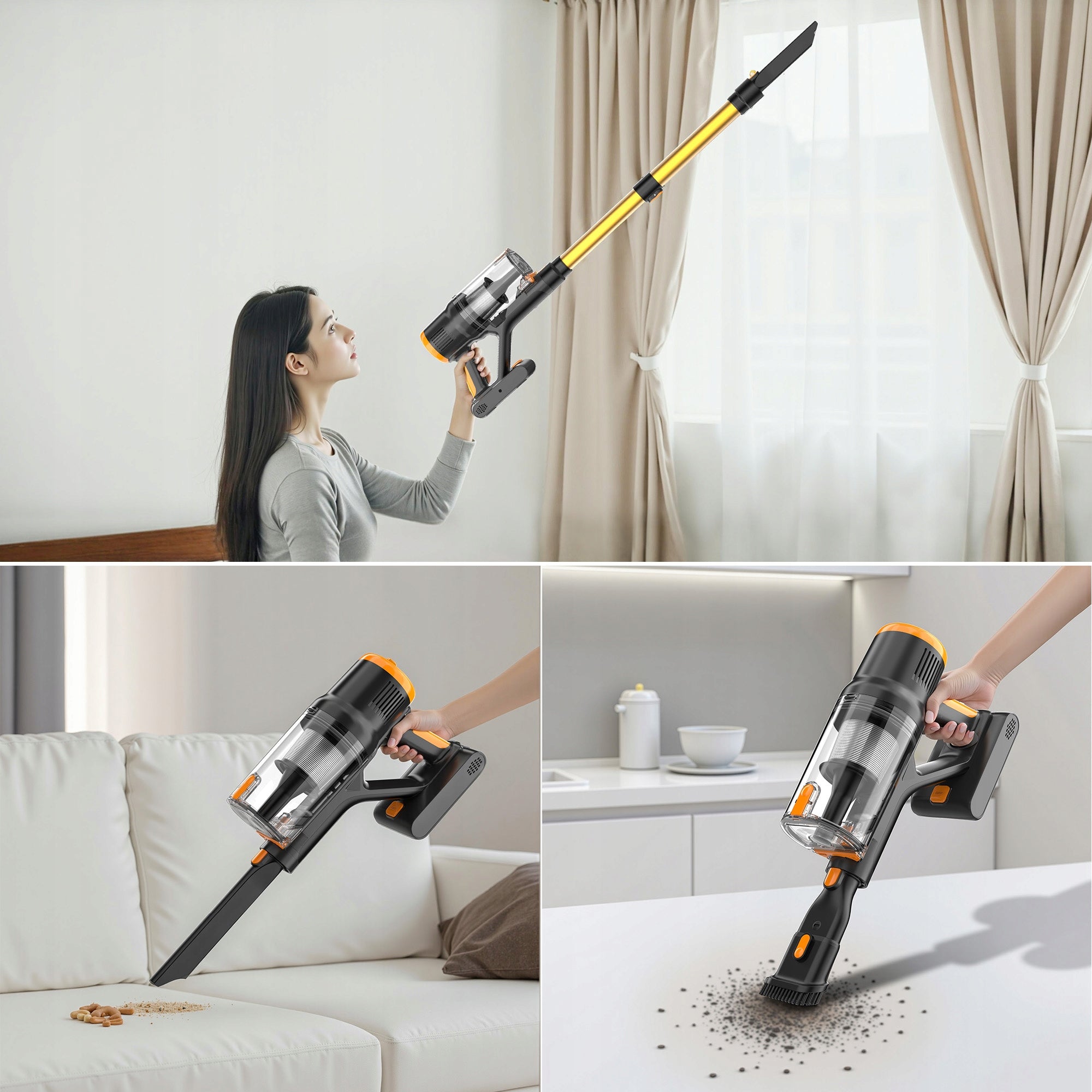 Powerful Upright Cordless Vacuum Cleaner Blossom DSV112A 550W 50000PA Manufacturer code Blossom DSV112A 600W 55000PA