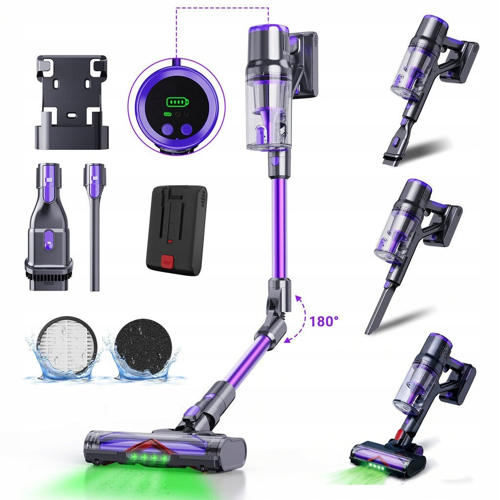 Powerful Upright Cordless Vacuum Cleaner Blossom DSV112A 600W 55000PA