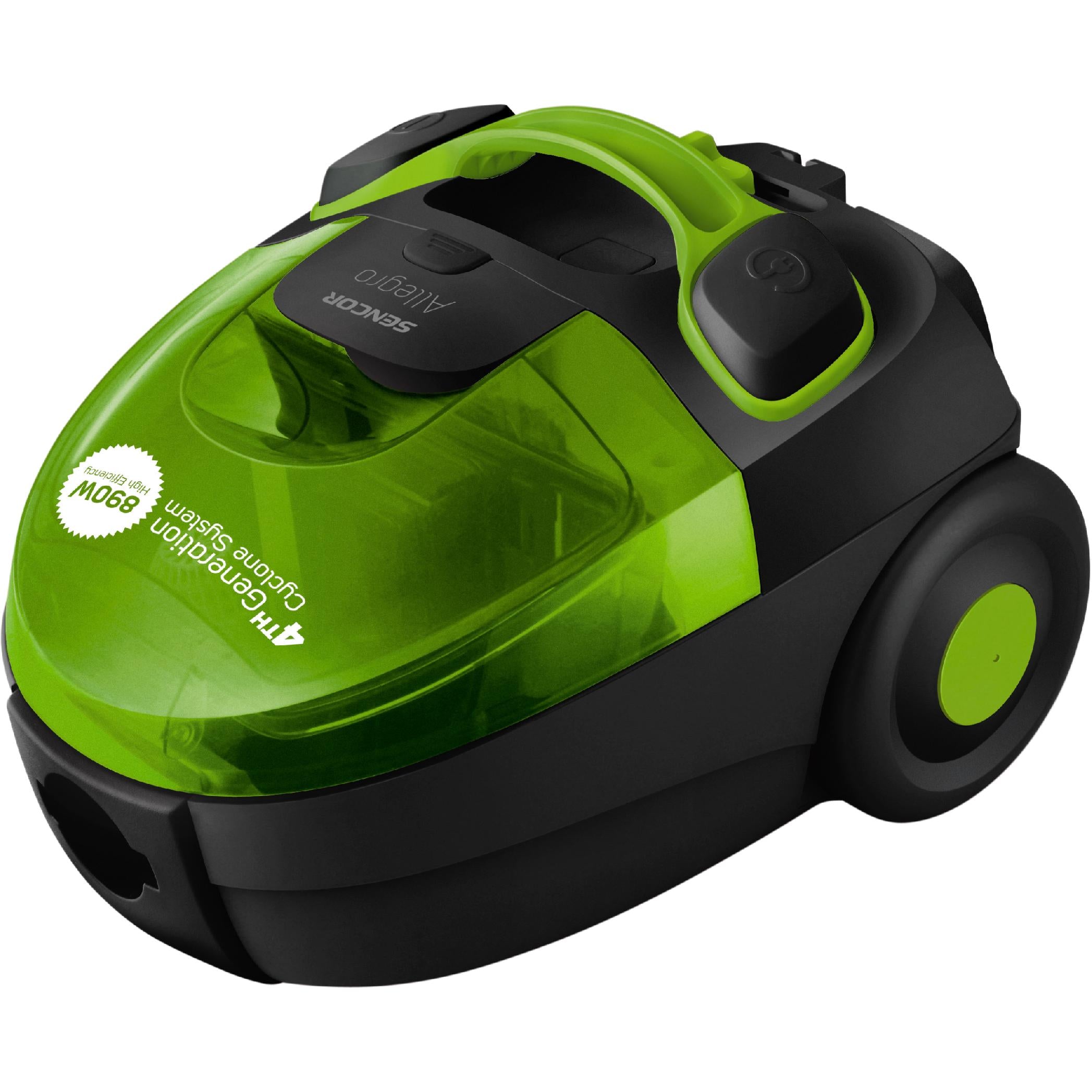 Powerful bagless vacuum cleaner 890W HEPA for allergy sufferers 76 dB Sencor SVC 510GR Dominant color black