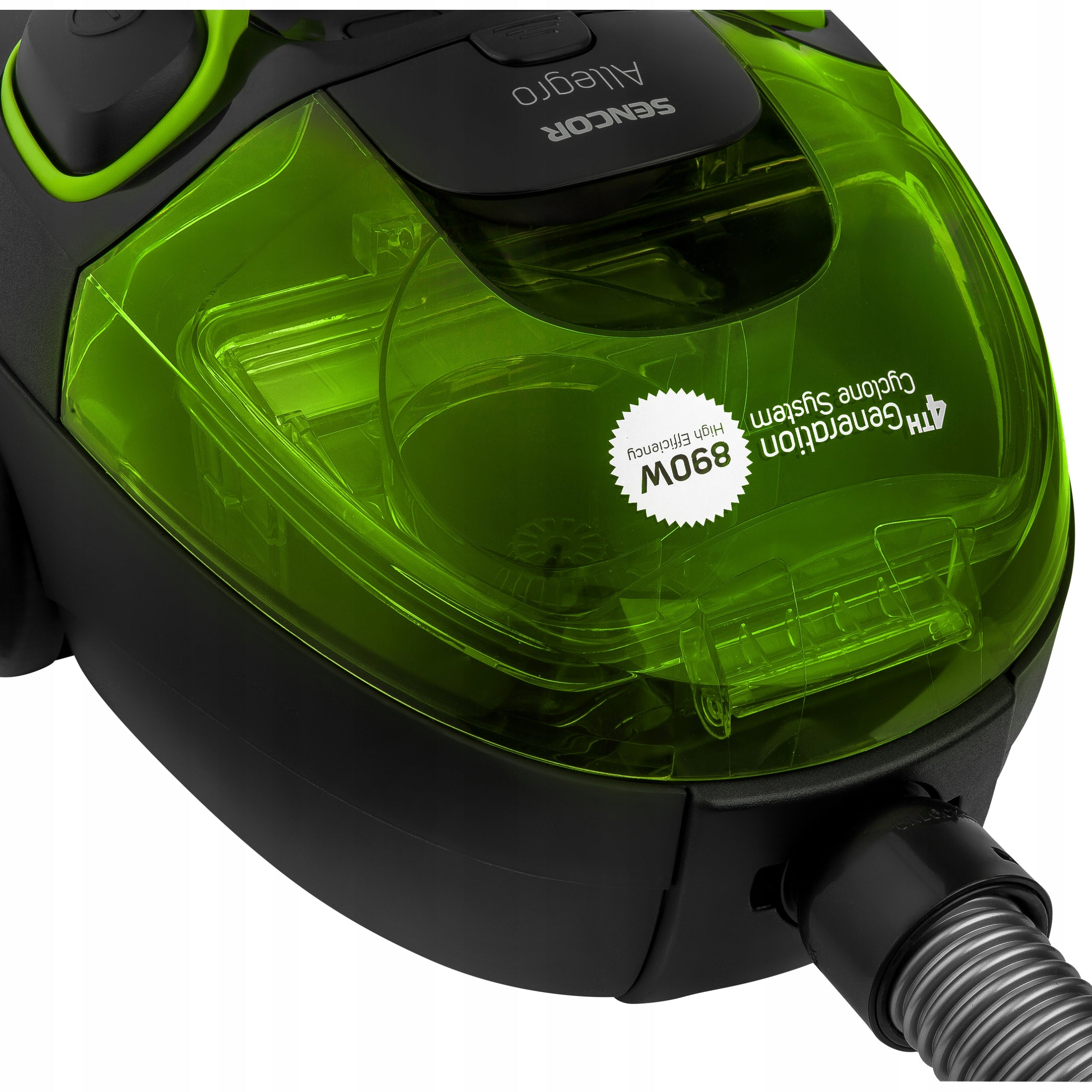 Powerful bagless vacuum cleaner 890W HEPA for allergy sufferers 76 dB Sencor SVC 510GR Model SVC 510GR-EUE2