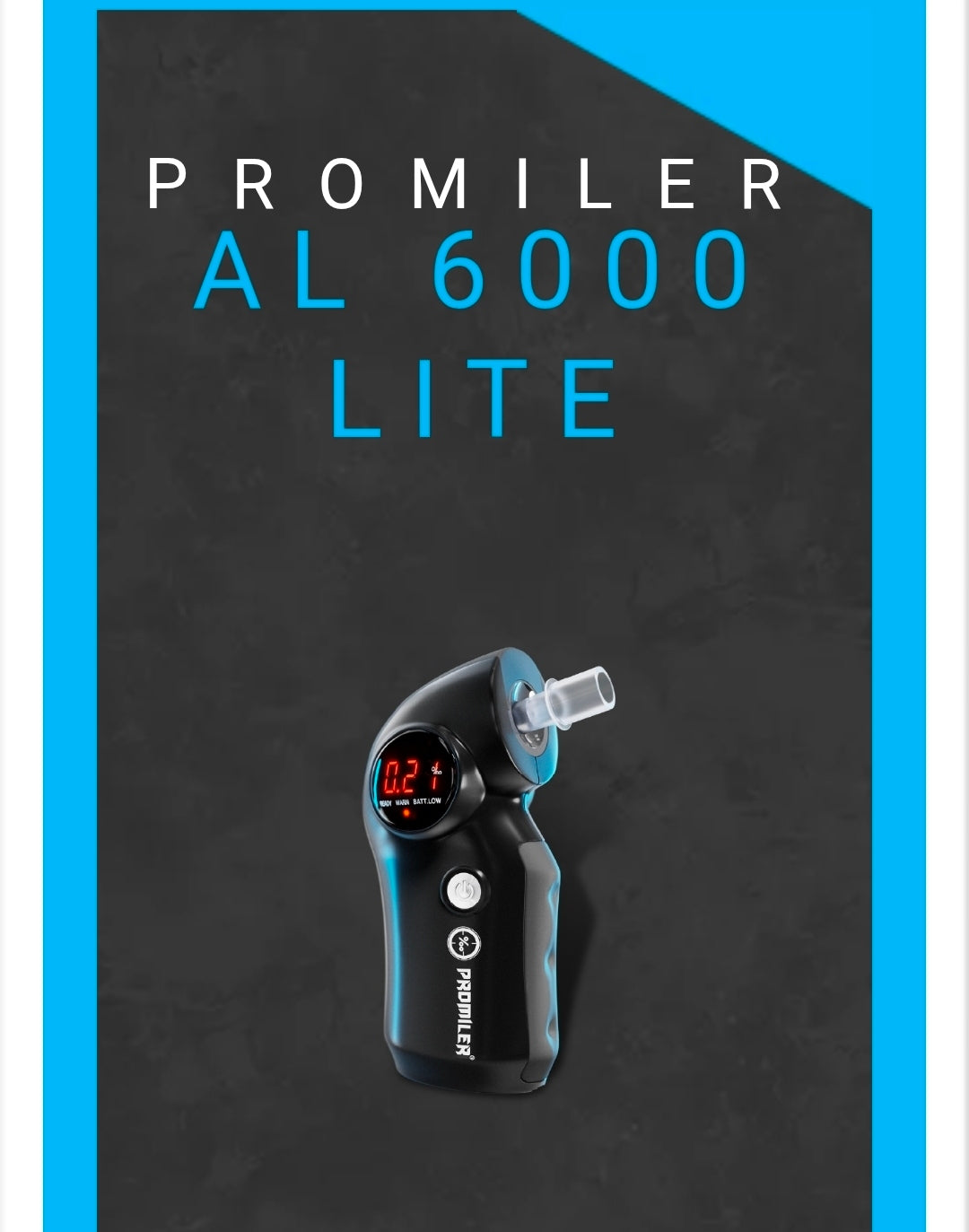 Precision Semiconductor breathalyzer Promiler AL6000L black +10 mouthpieces Manufacturer code AL6000L