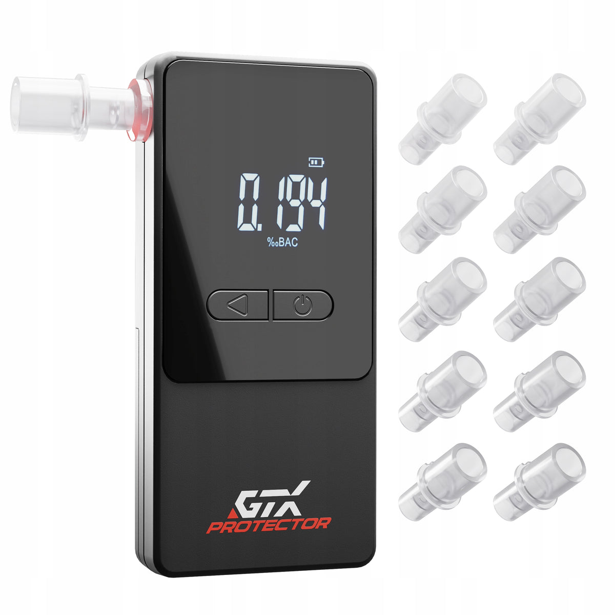 Precision breathalyzer GTX PROTECTOR + mouthpieces, free calibration, hologram