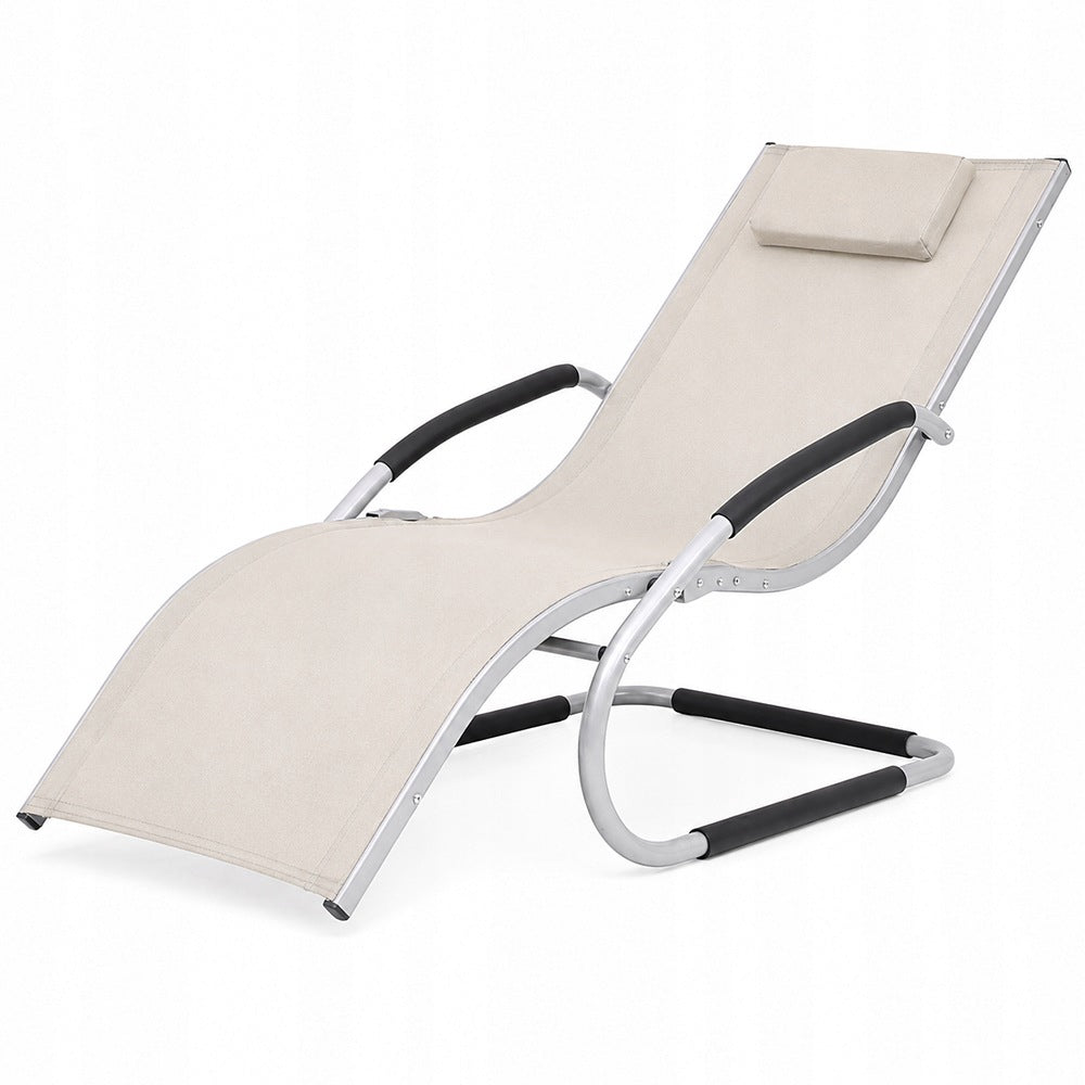 Premium Aluminum Garden Rocking Chair with Cushion Terrace EDEN Beige Manufacturer code BALI GREY