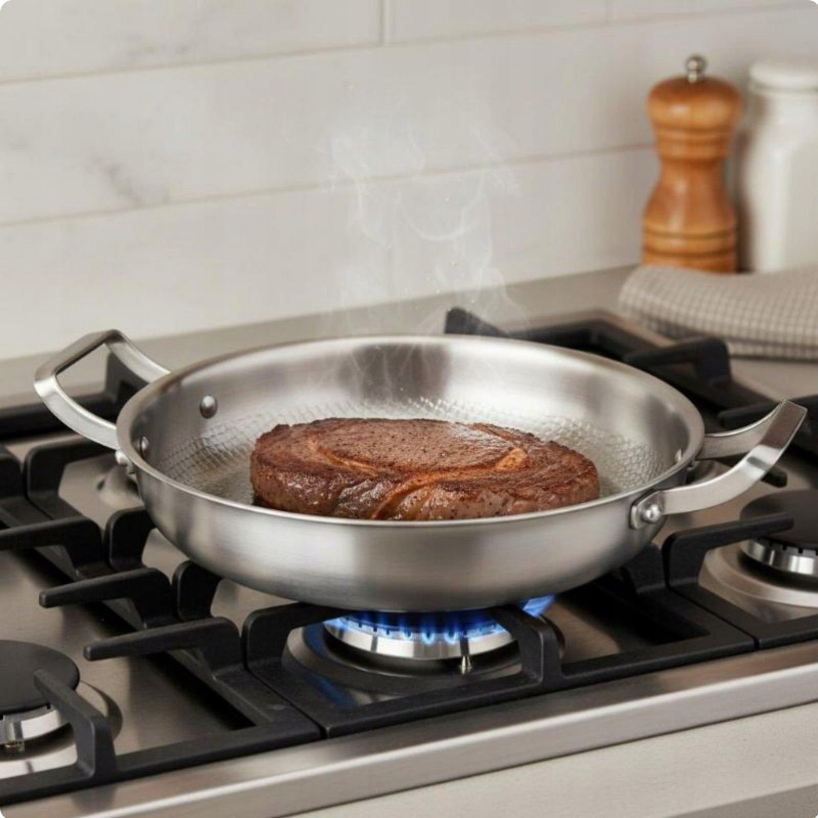 Premium Titanium Steel Frying Pan Non Stick Skillet Pan for Efficient 26CM