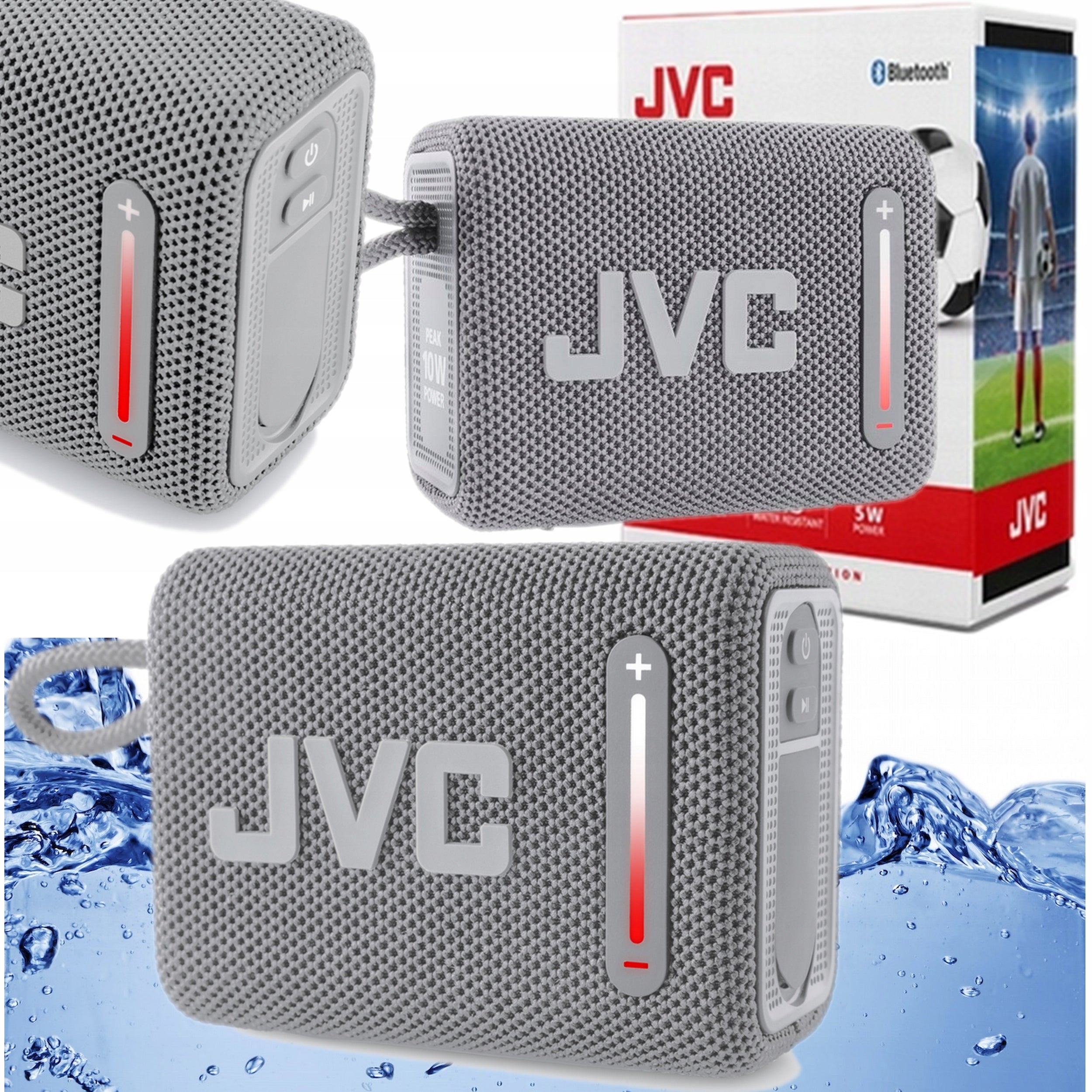 Přenosný reproduktor JVC XS-E114B šedý, 5 W Manufacturer code XS-E114B