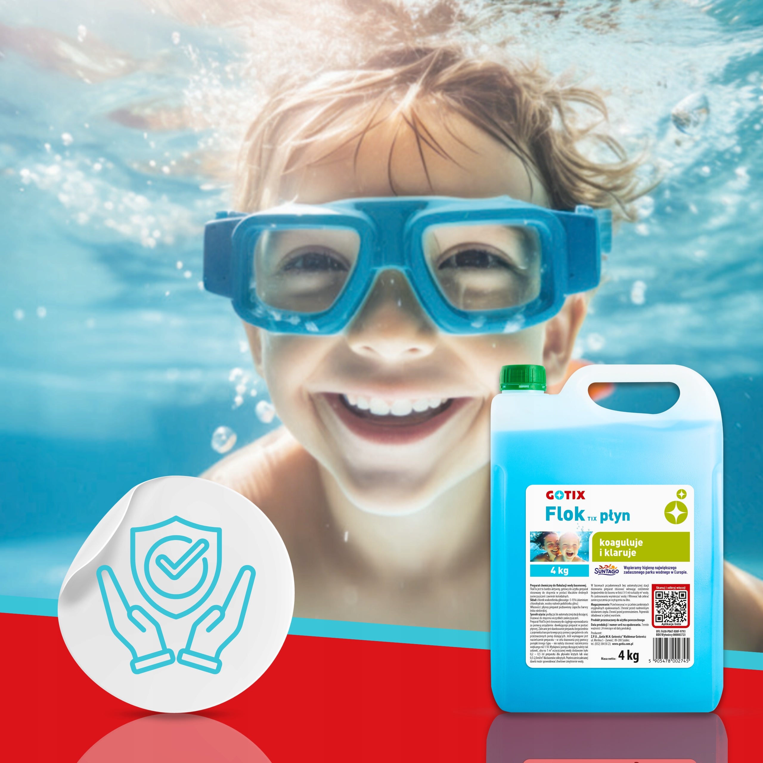 Preparation for Water Clarity in a Jacuzzi Pool, Liquid Coagulant FLOK - 4L Manufacturer code Preparat do Klarownia Wody w Basenie FLOK 4L