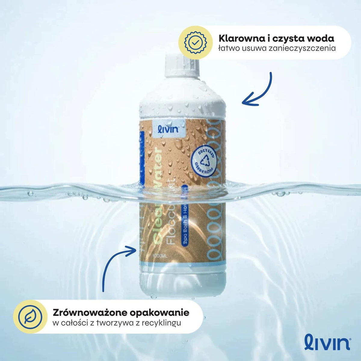 Preparation for clarifying water jacuzzi SPA LIVIN' Clear Water 1L Manufacturer code 8720938786723