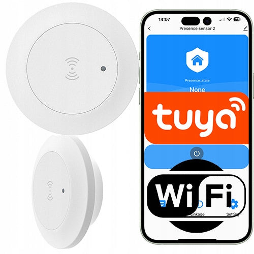 Presence sensor with motion detection surface mounted WiFi Tuya