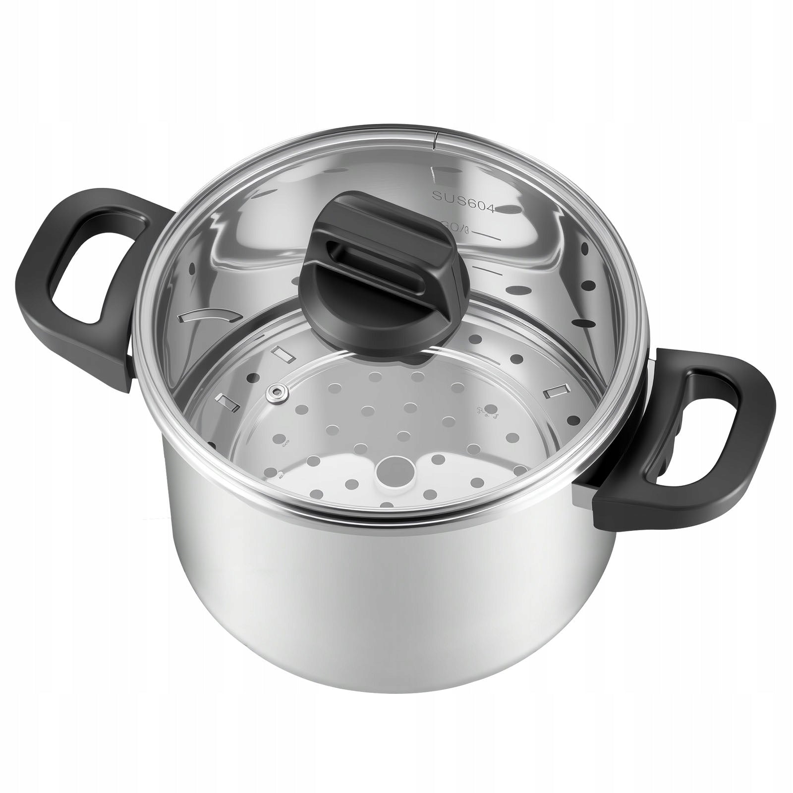 Pressure Cooker 6L 3 Pressure Levels Easy to Clean With Steam Cartridge