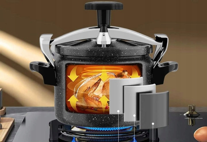 Pressure Cooker Aluminum Pressure Pot Induction Gas Black Large 15L Brand no brand