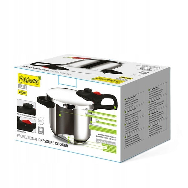 Pressure Cooker Pressure Pot 22cm 6,0l 80kPa | Maestro MR-2902 Brand Maestro