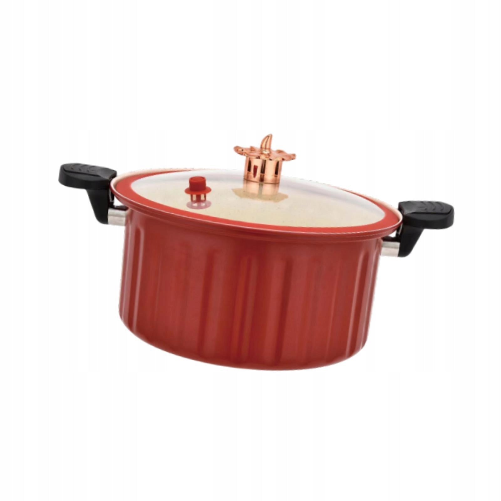Pressure Cooking Pot Thicken Multi Cooker 8L with Cover Slow Cooker red Brand no brand
