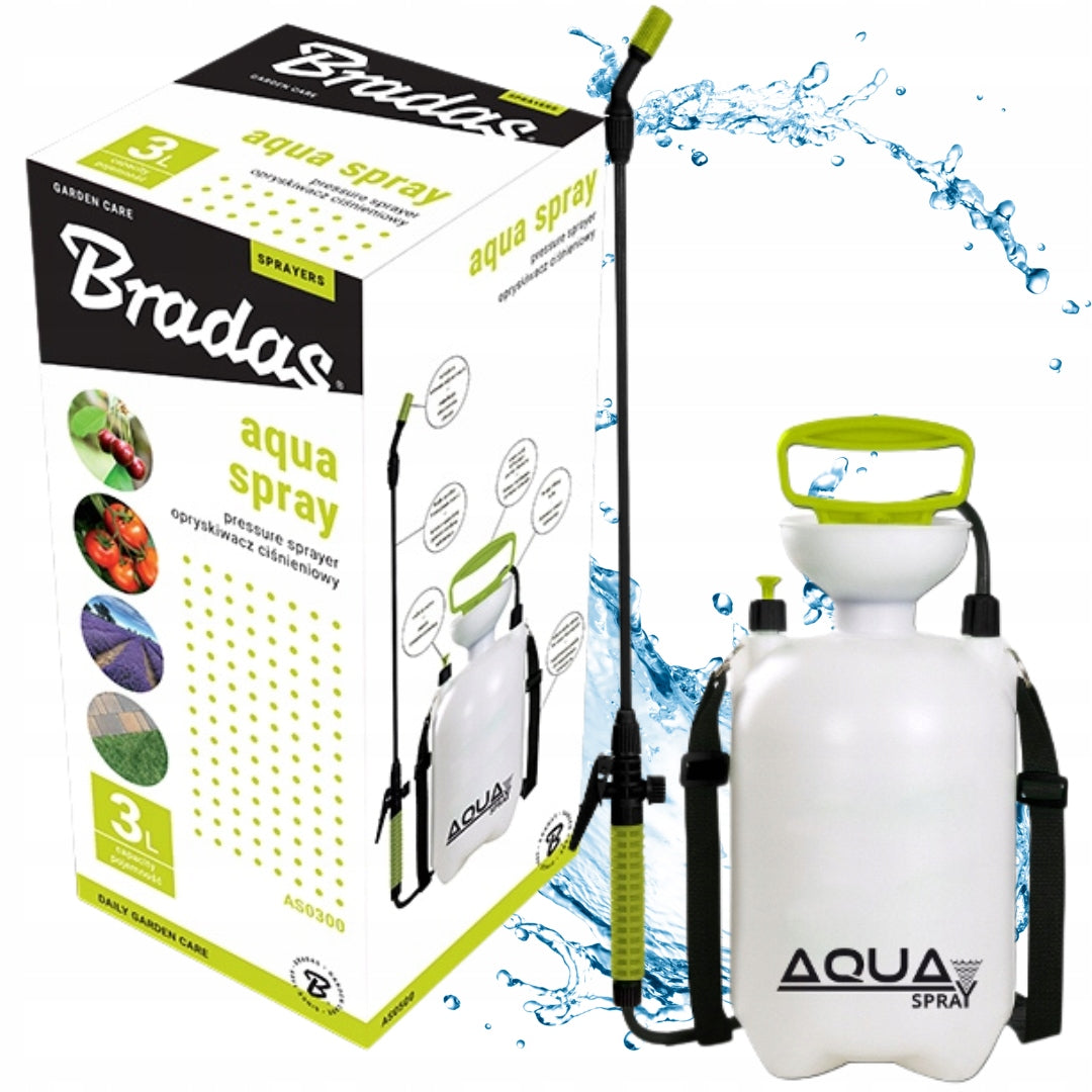Pressure Sprayer AQUA SPRAY 3L + Lance 3 lengths AS0300 Brand Bradas