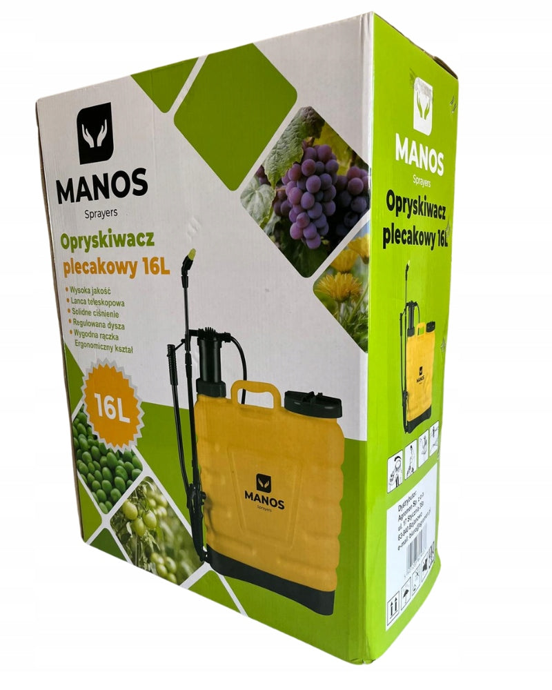 Pressure Sprayer Backpack MANOS 16L lance 50-100cm Brand Agromen