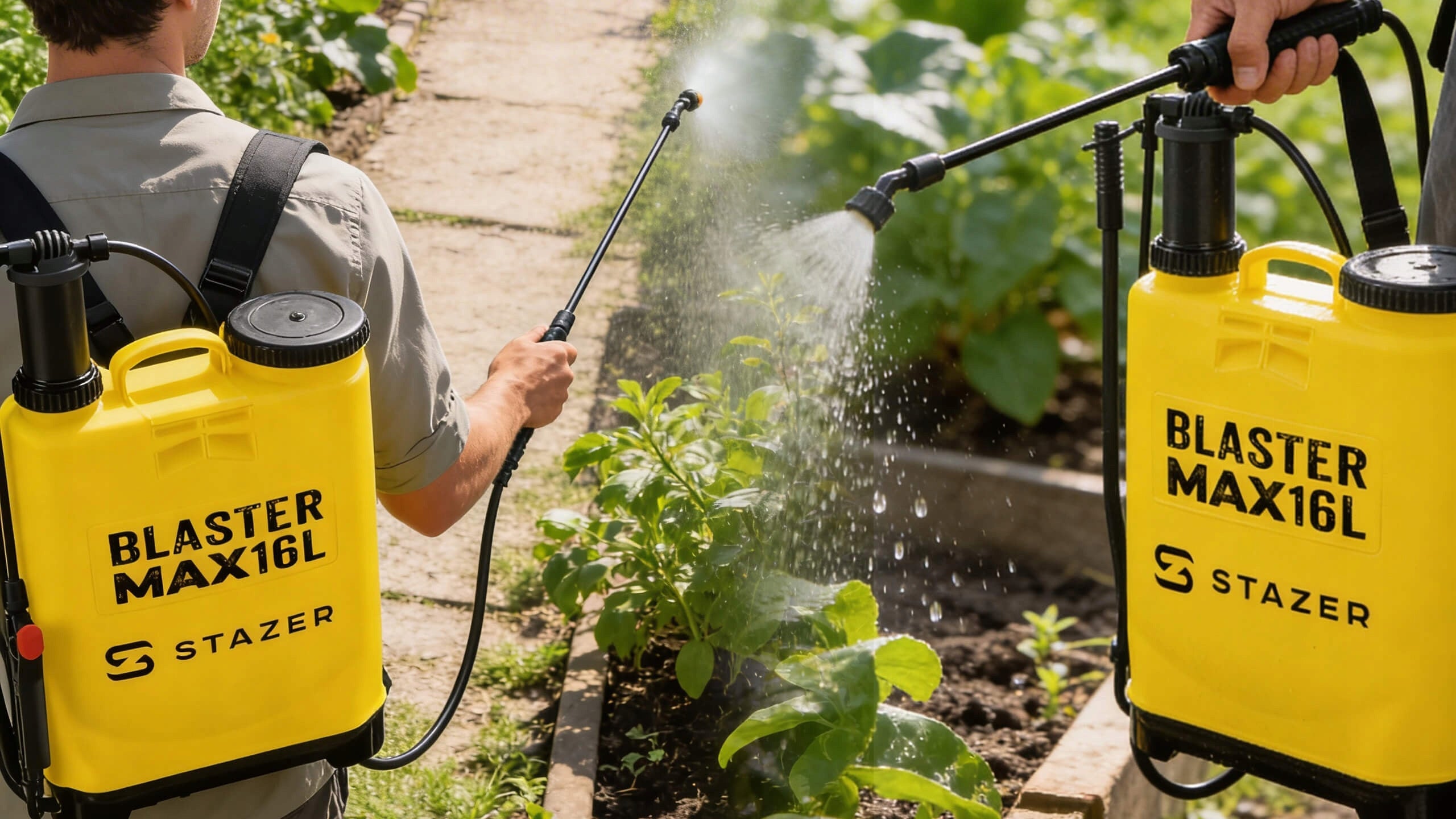 Pressure Sprayer Hand Backpack Garden Hose lance 46-80cm 16l Product weight with unit packaging 4.5 kg