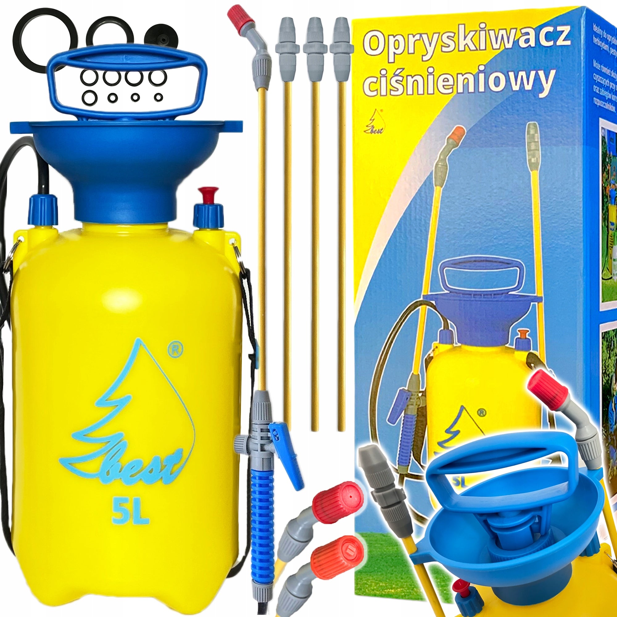 Pressure Sprayer Handheld BEST 5L Long Lance 180cm Modular System
