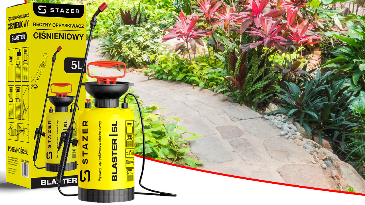 Pressure Sprayer Handheld Large Capacity 5L Adjustable Nozzle Lance 90cm Manufacturer code dluga lanca regulowana dysza spryskiwacz