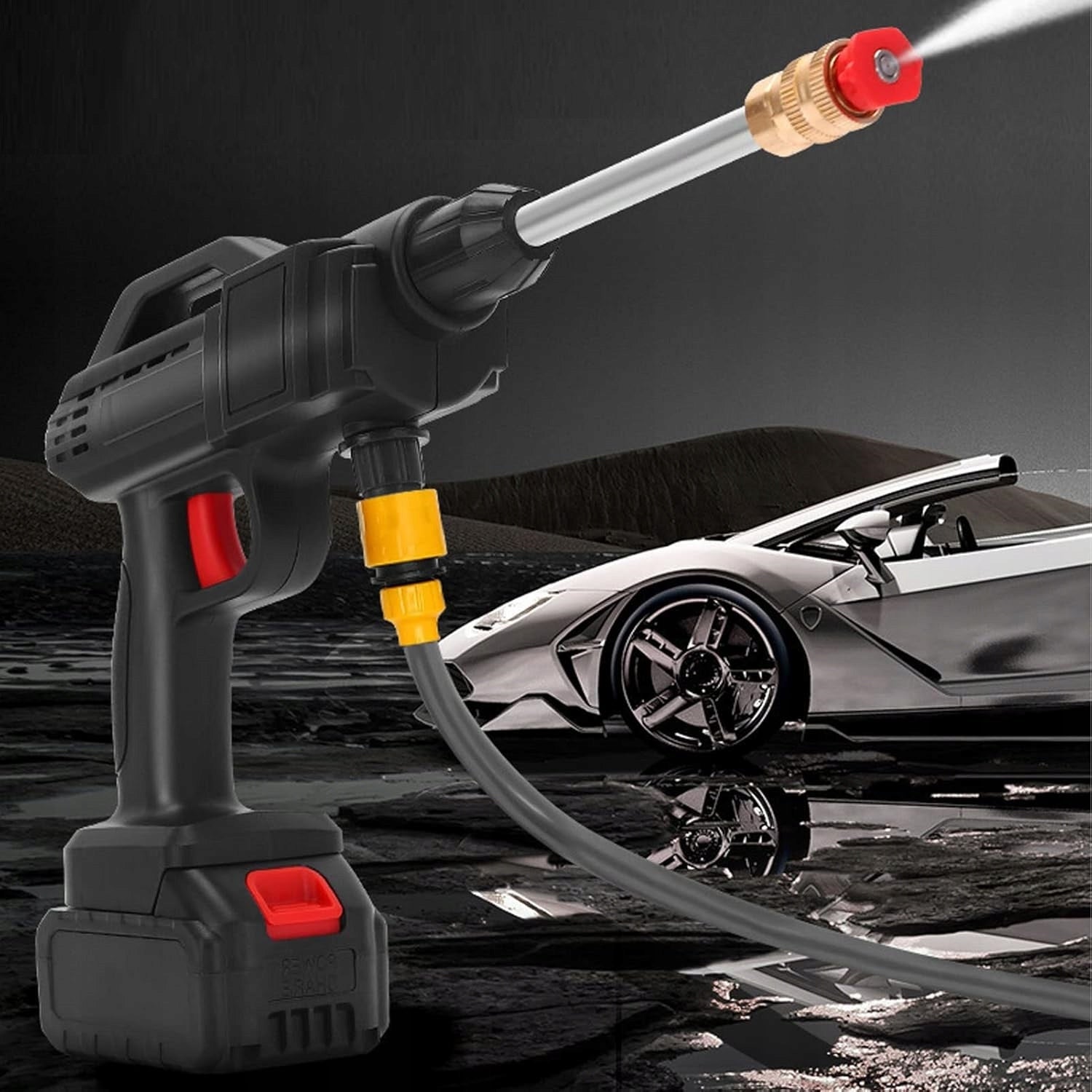 Pressure Washer Cordless 2 Rechargeable Portable 12V Maximum power 350 W