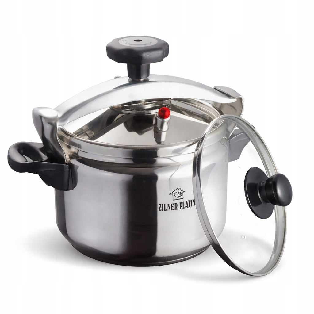 Pressure cooker 5L + additional glass lid for gas induction