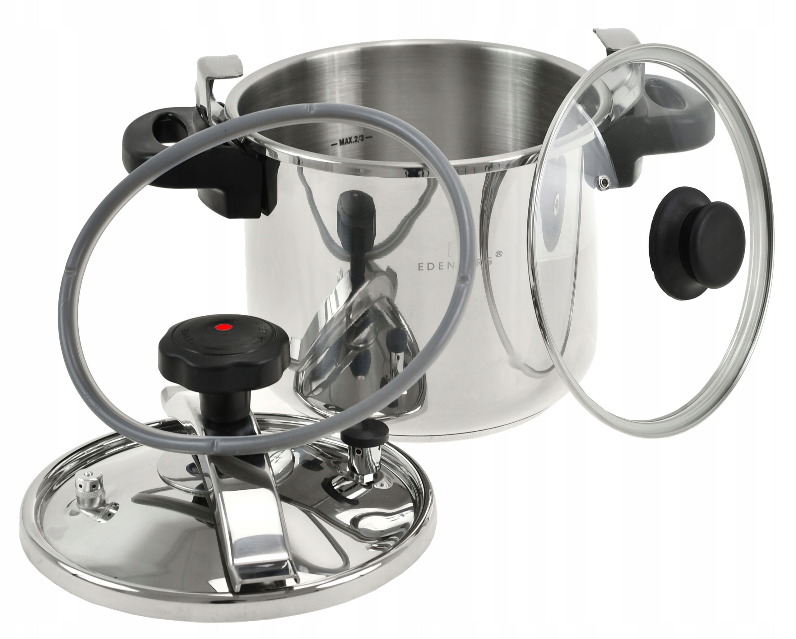 Pressure cooker Edenberg 7 l silver PRESSURE STEEL Brand no brand