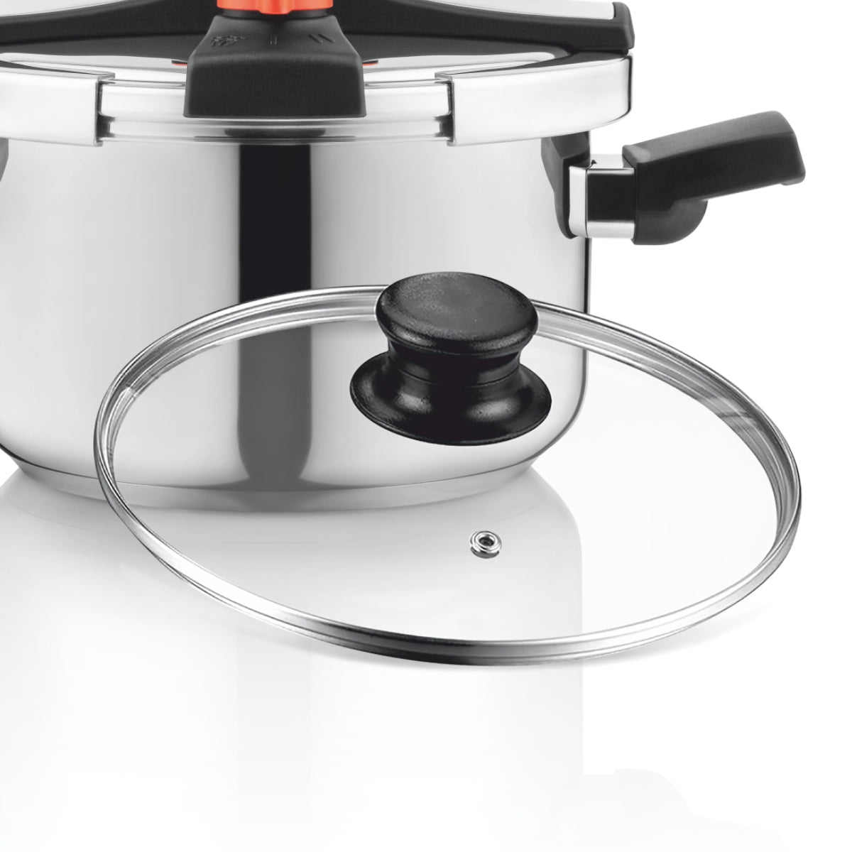 Pressure cooker Haeger PC-6SS.023A, 8L, 24cm, stainless steel with glass cover Capacity 8 l