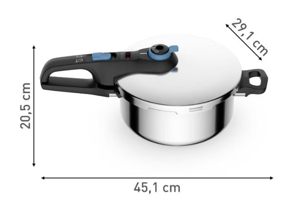 Pressure cooker TEFAL Secure Trendy Pressure 4L INDUCTION P2580402 Brand Tefal