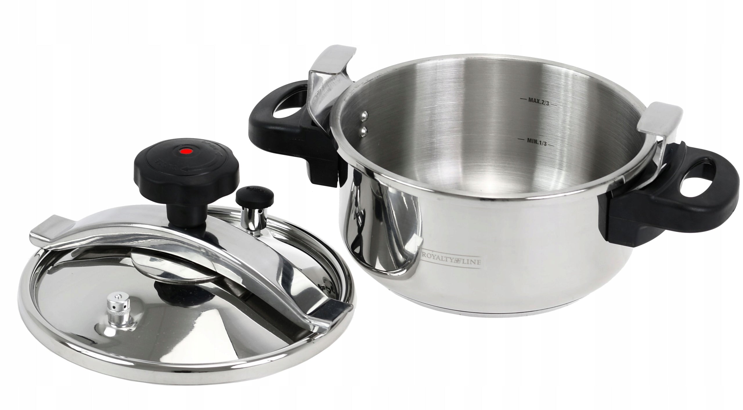 Pressure cooker steel 4 l pressure pot Induction Gas Brand Royalty Line