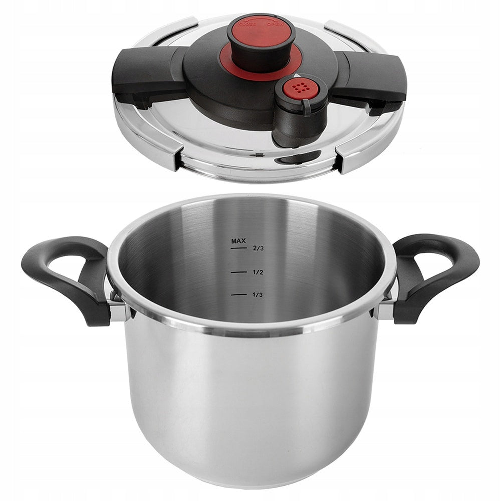 Pressure cooker steel 7 l automatic closing 24 cm induction Capacity 7 l