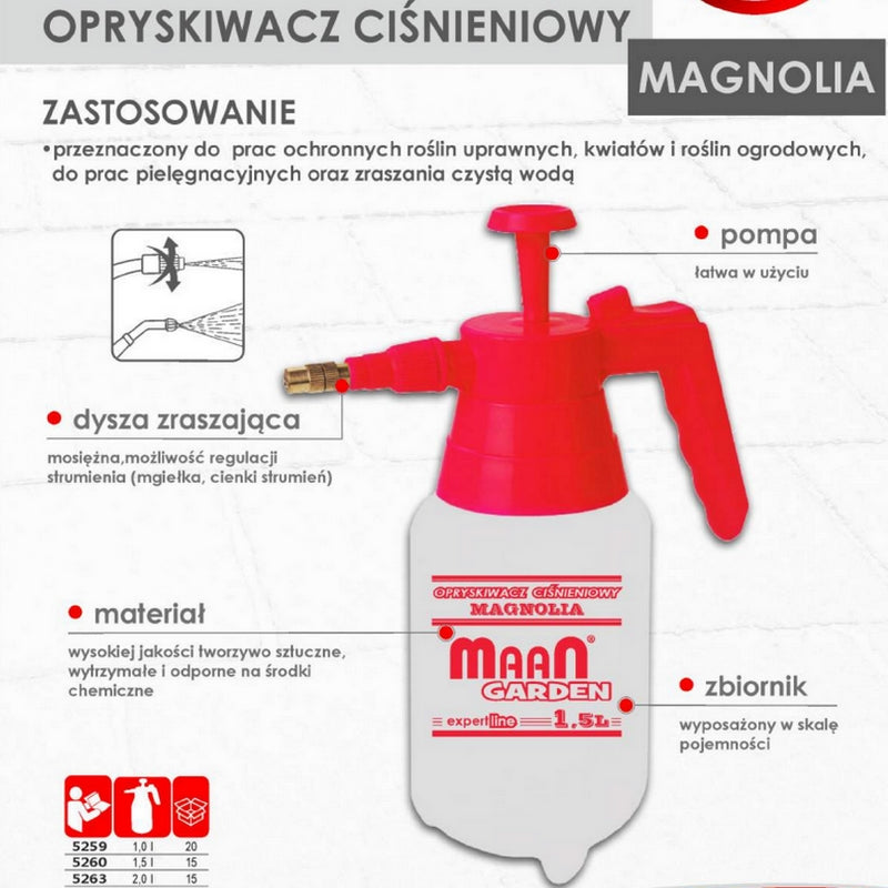 Pressure sprayer MAGNOLIA 1,5 l Brand Maan