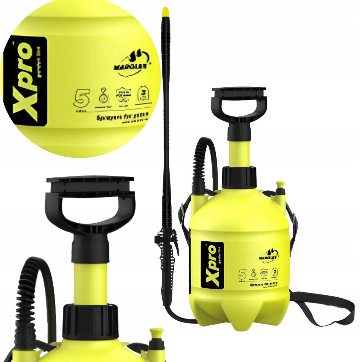 Pressure sprayer X-PRO 5l garden hand-held WITH LANCE 44 cm MAROLEX