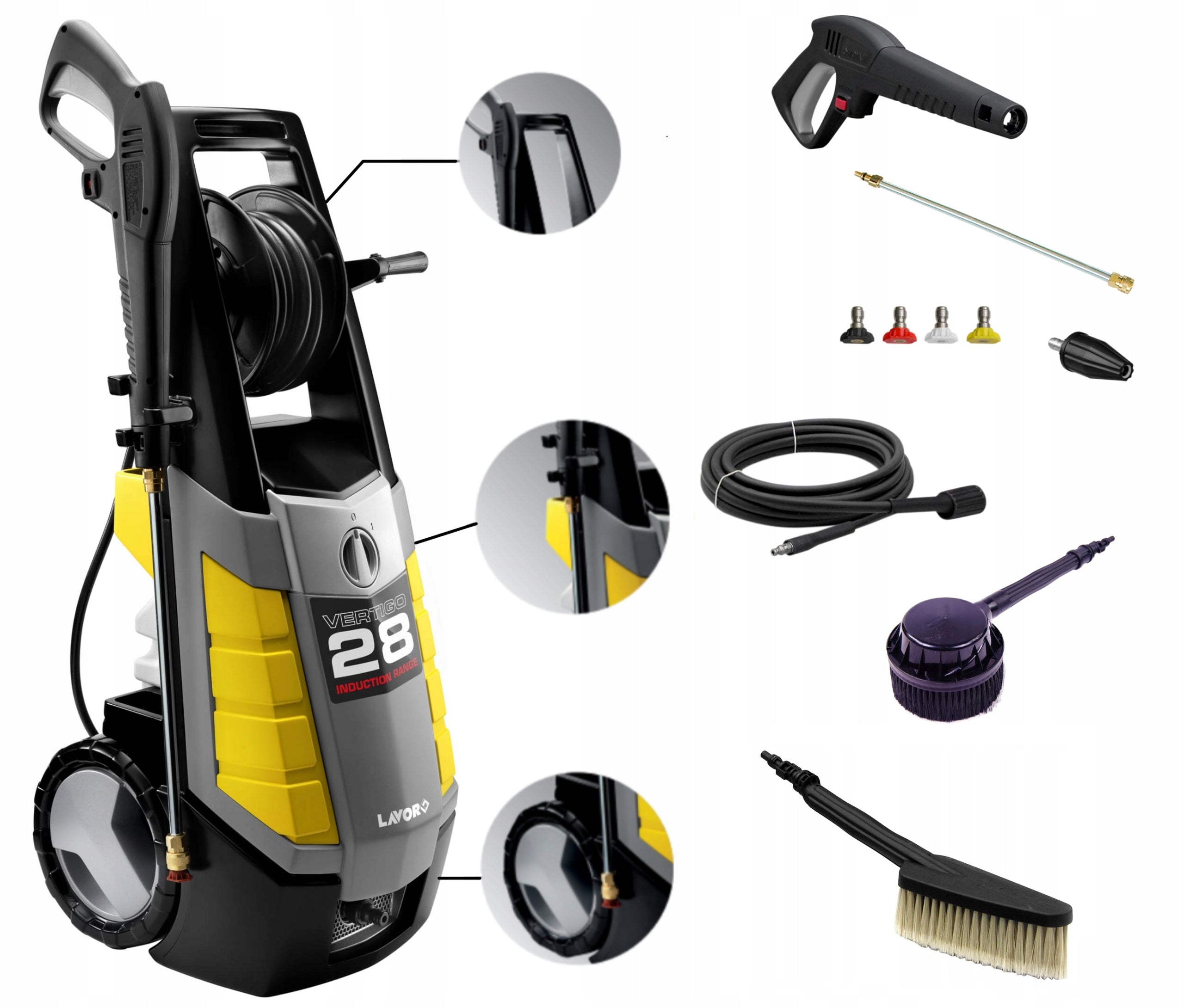 Pressure washer Lavor VERTIGO 28 |180bar BRASS Pump INDUCTION MOTOR