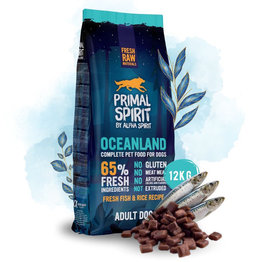 Primal Spirit Dog food OCEANLAND 65% Meat FISH CHICKEN 12kg