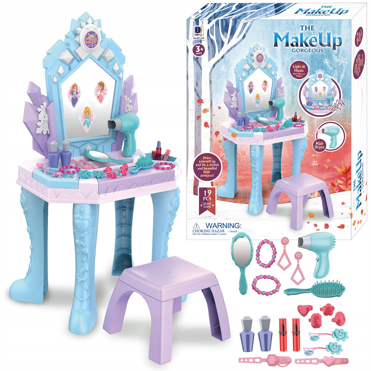 Princess Dressing Table for Kids with Accessories Mirror Melodie Table Manufacturer code B22H2