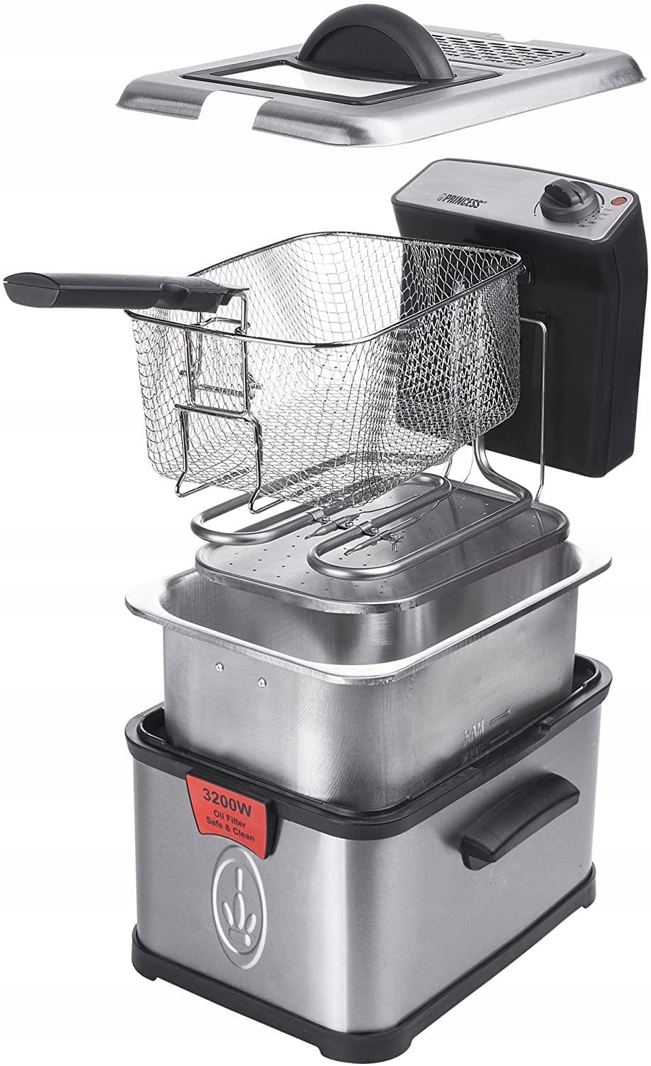 Princess Superior Fryer 183001 air fryer 3200W 3L stainless steel Brand Princess