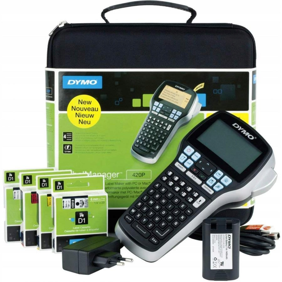 Printer DYMO LabelManager LM 420P case 4 tapes