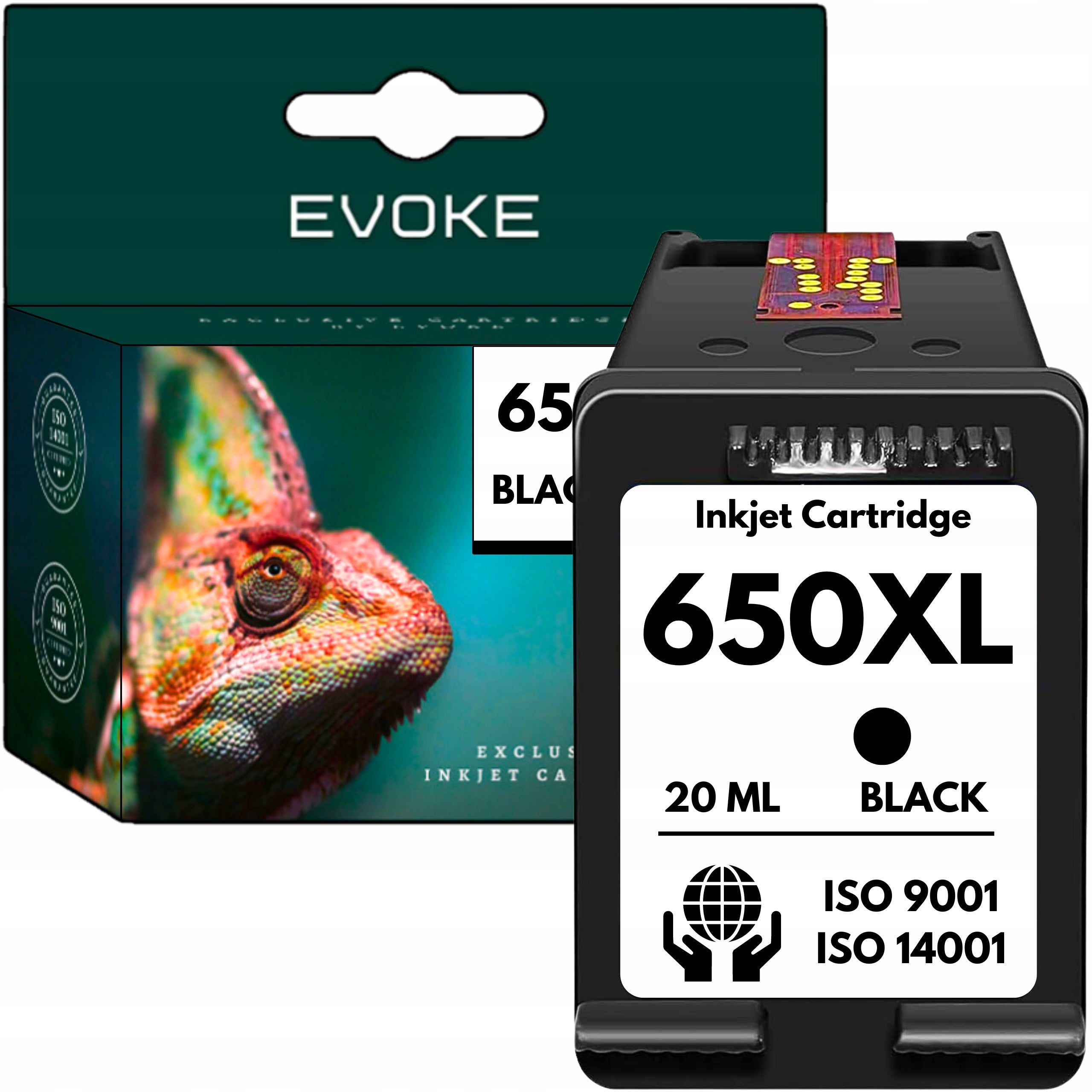 Printer ink HP 650 black XL | replacement 20 ml | 3x MORE PRINTS