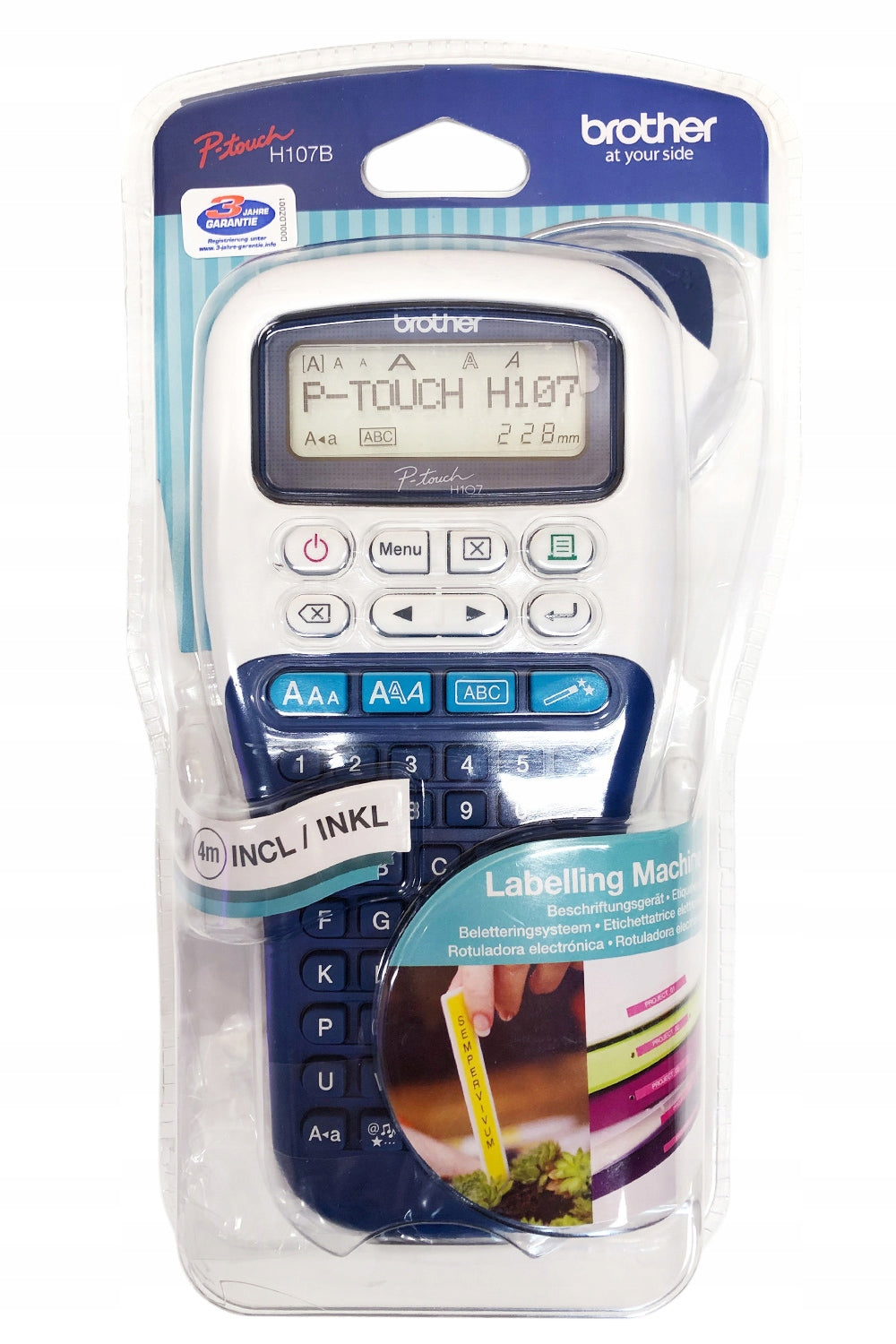 Printer set Brother PT-H107B + 5 tapes TZE-231 12mm + 6 batteries FREEBIE Manufacturer code PTH107b+5XTZE231