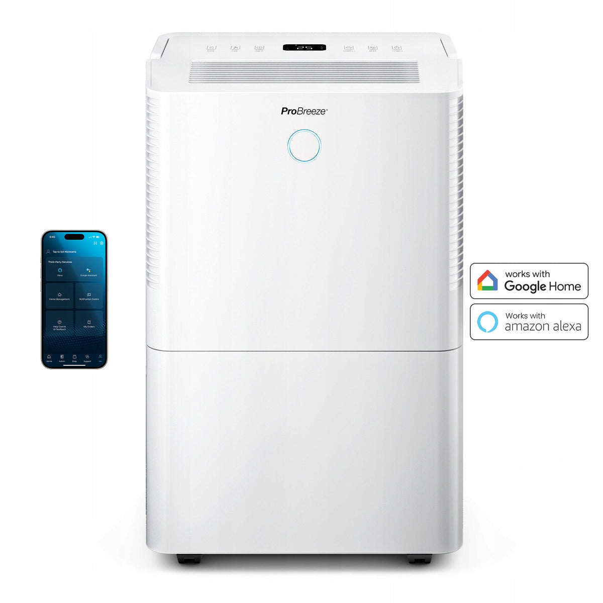 Pro Breeze OmniDry 40L Osuszacz Powietrza z Aplikacj Smart App