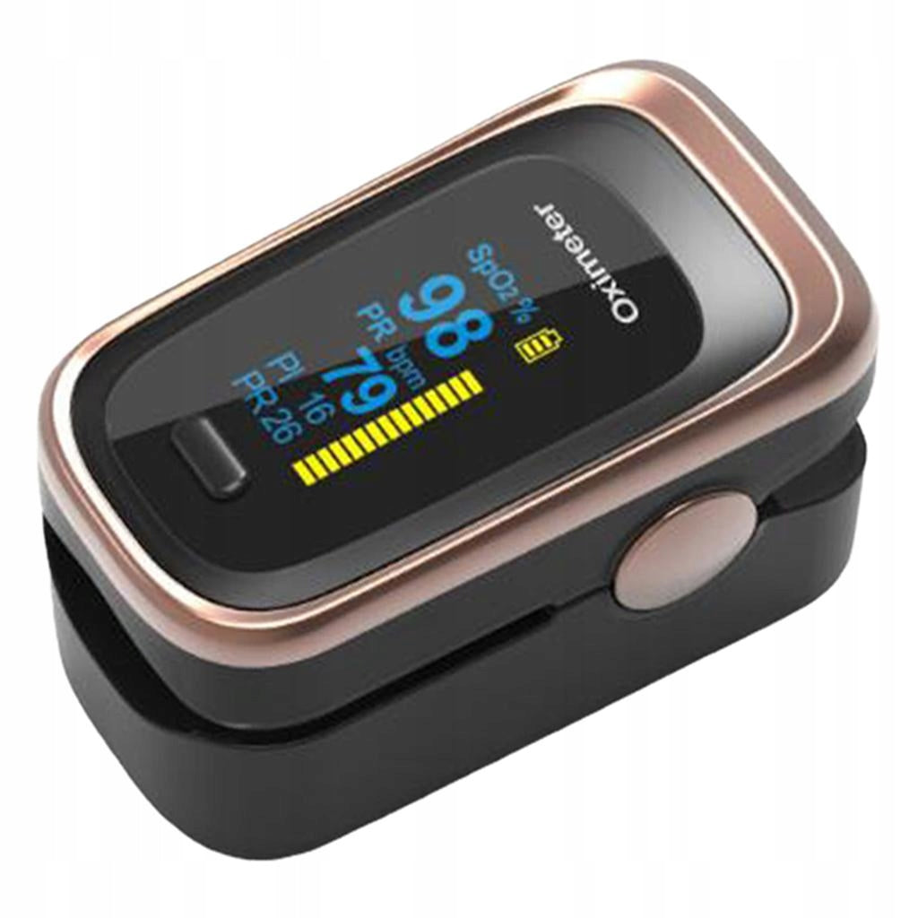 Pro Fingertip Oximeter Blood Oxygen Sensor SpO2 Monitor Heart Rate Golden Medical device type medical device or in-vitro diagnostic medical device
