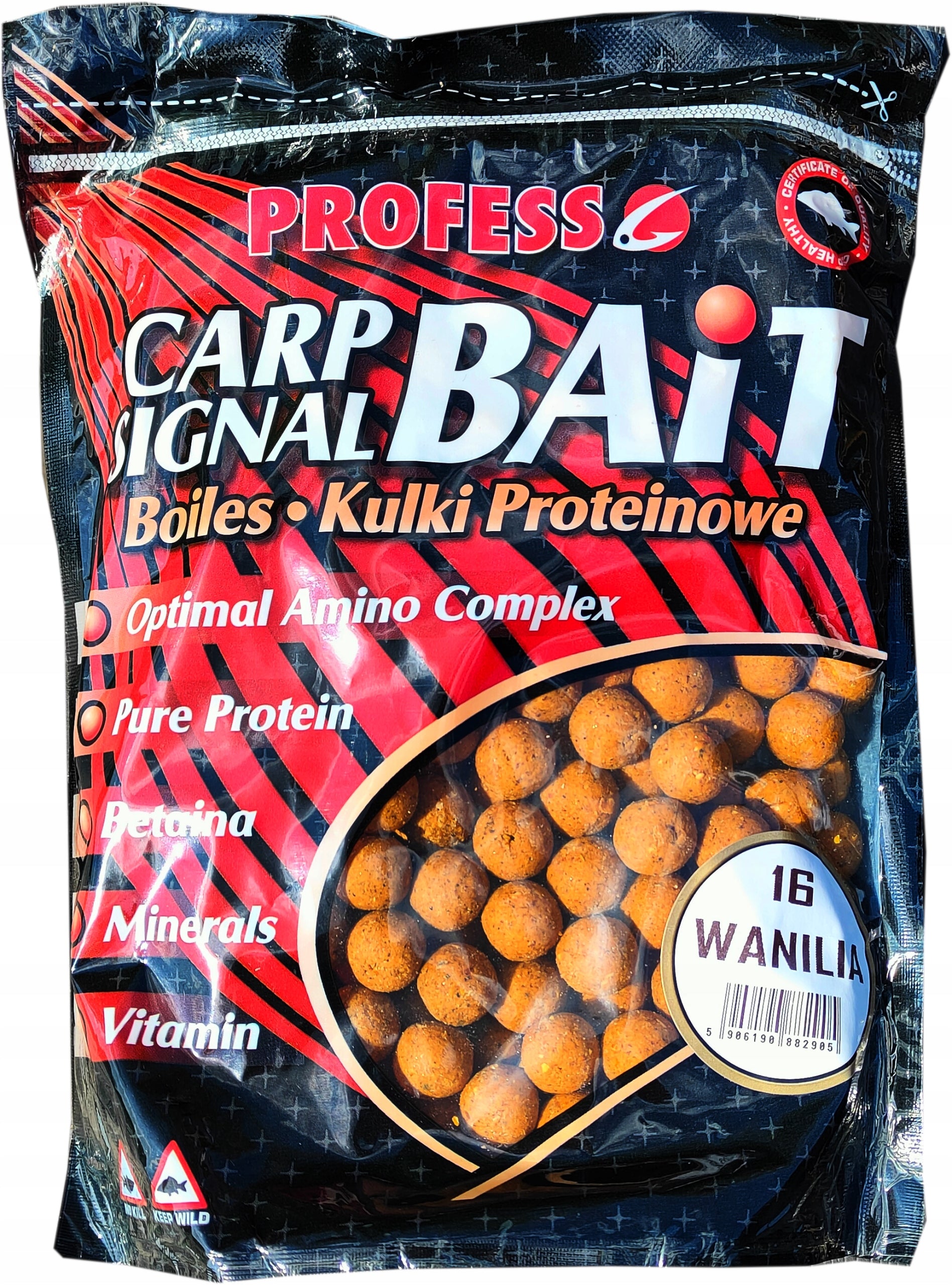 Profess protein balls 750g 16mm Vanilla sinking