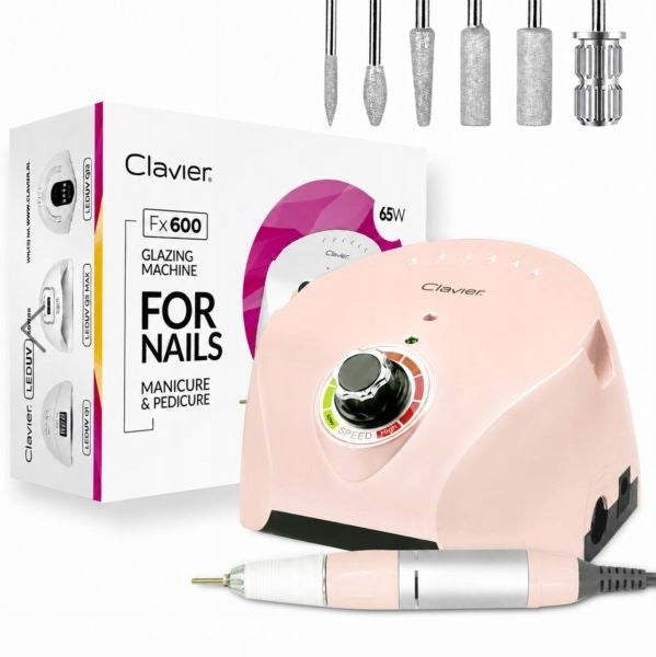Professional 65W Hybrid Gel FX 600 Nail Milling Machine - Powder Pink