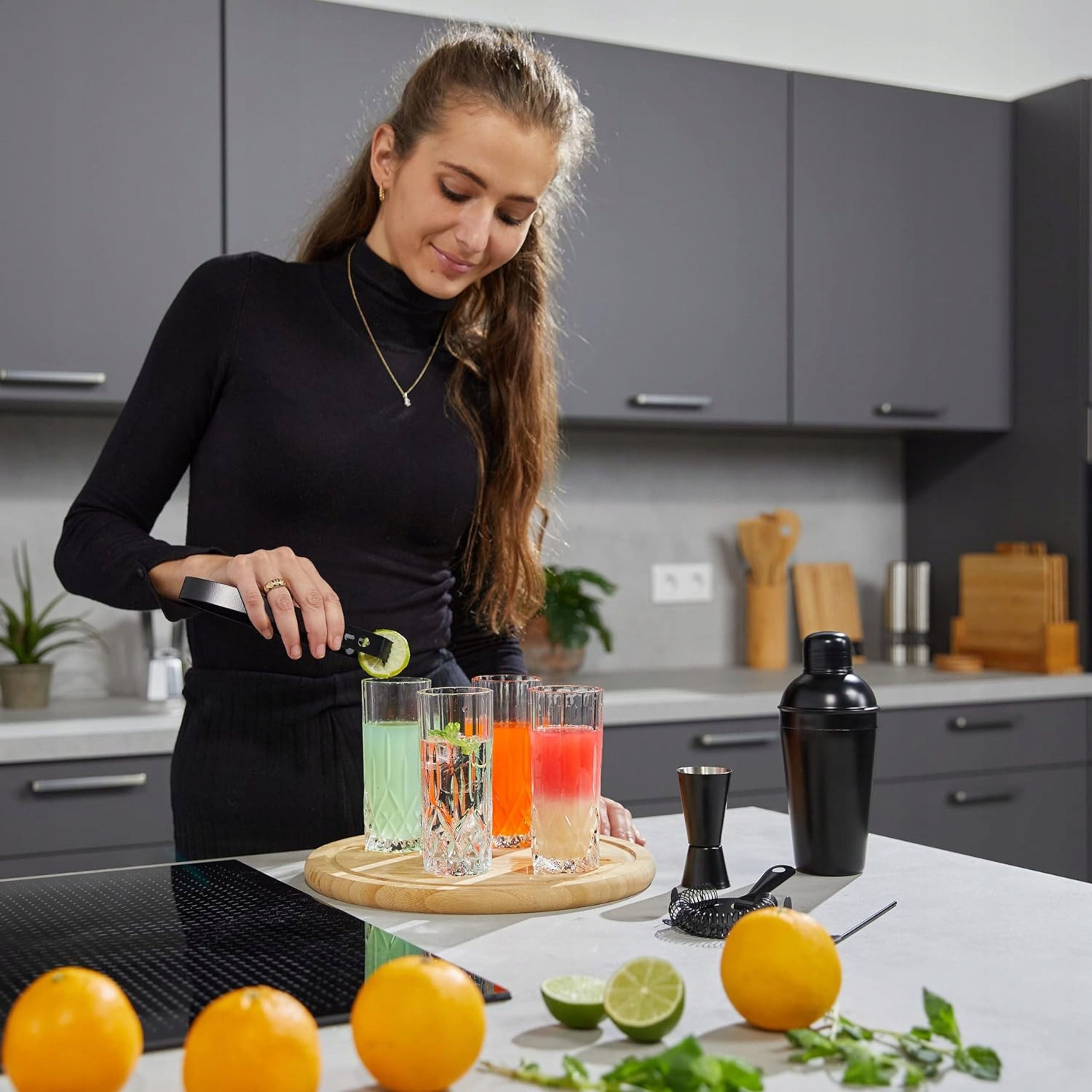 Professional 8 el Drink Making Bartending Set for Gift + Freebie Manufacturer code zestaw barmański do robienia drinków