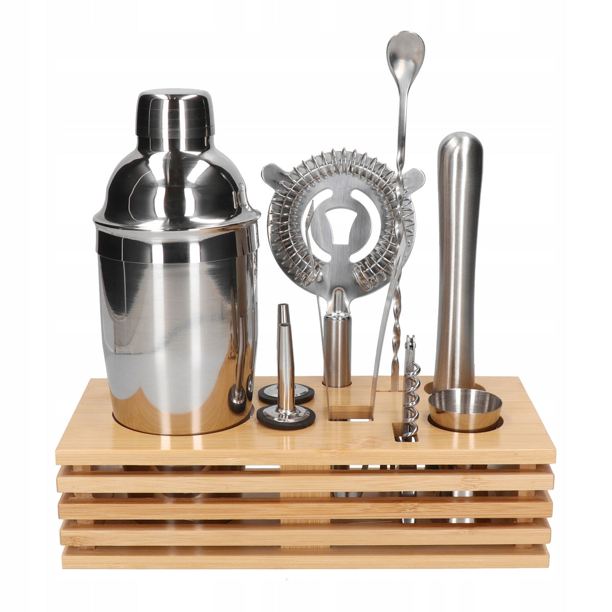Professional Bartending Set for Drinks 10el. with Multilayer Stand Packaging status original