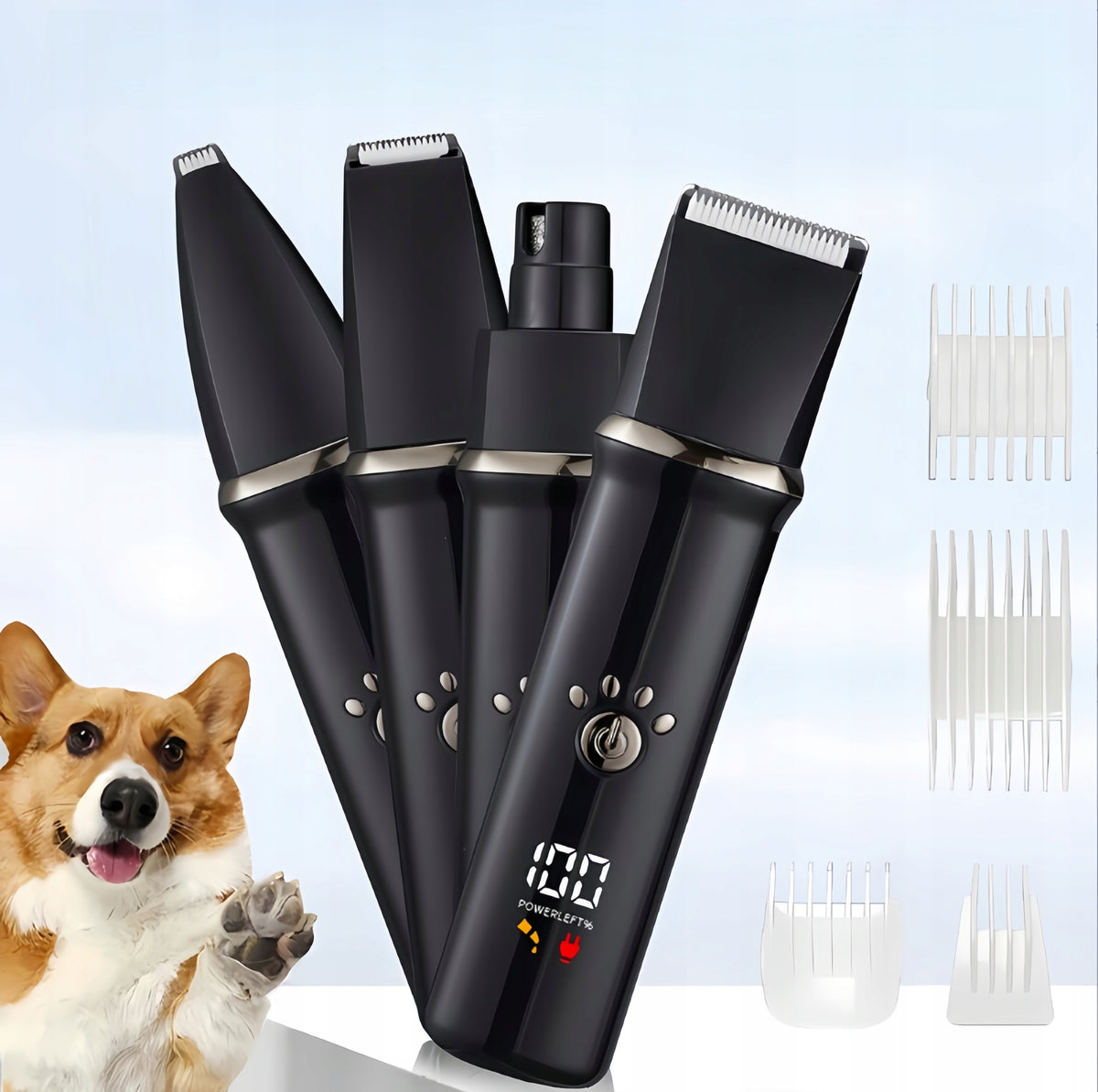Professional Dog Hair Clipper Silent Trimmer for Dog -3in1 Medical device no