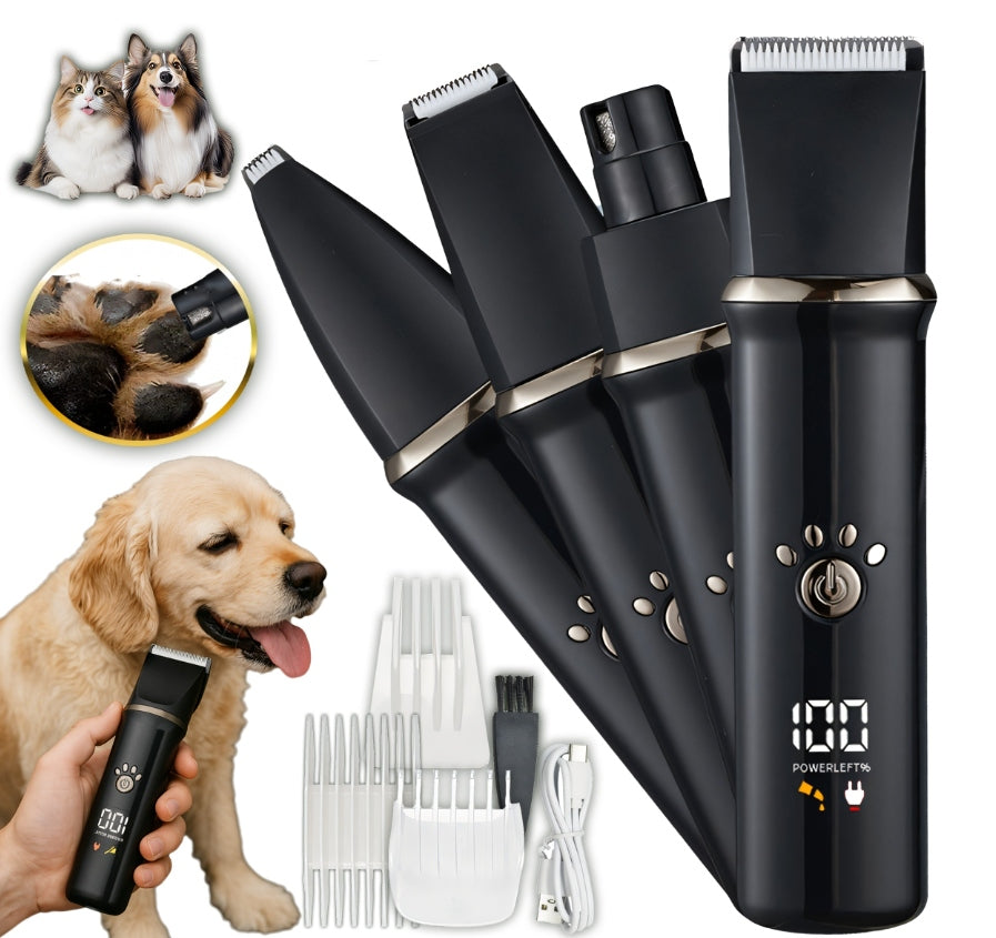 Professional Dog Hair Clipper Silent Trimmer for Dog -3in1