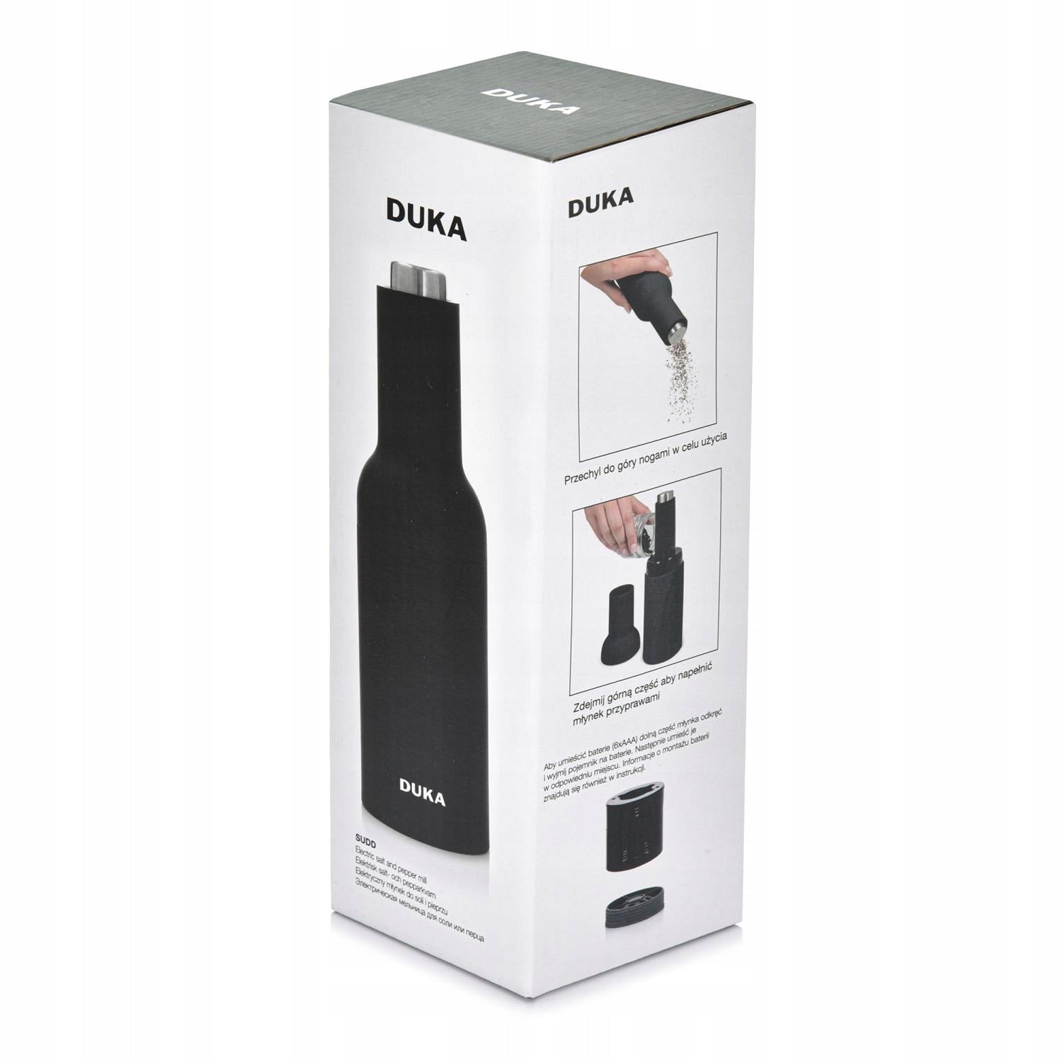 Professional Electric Gravity Grinder For Salt And Pepper SUDD DUKA Brand DUKA